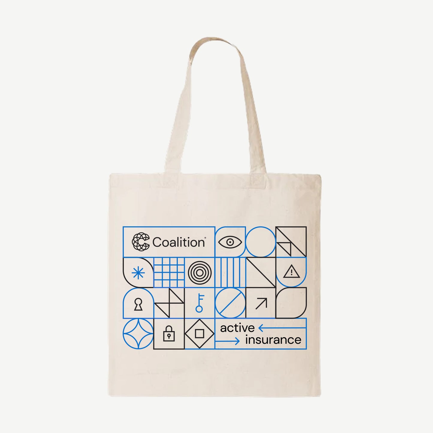 Cream Tote Bag with Active Insurance Design (US)