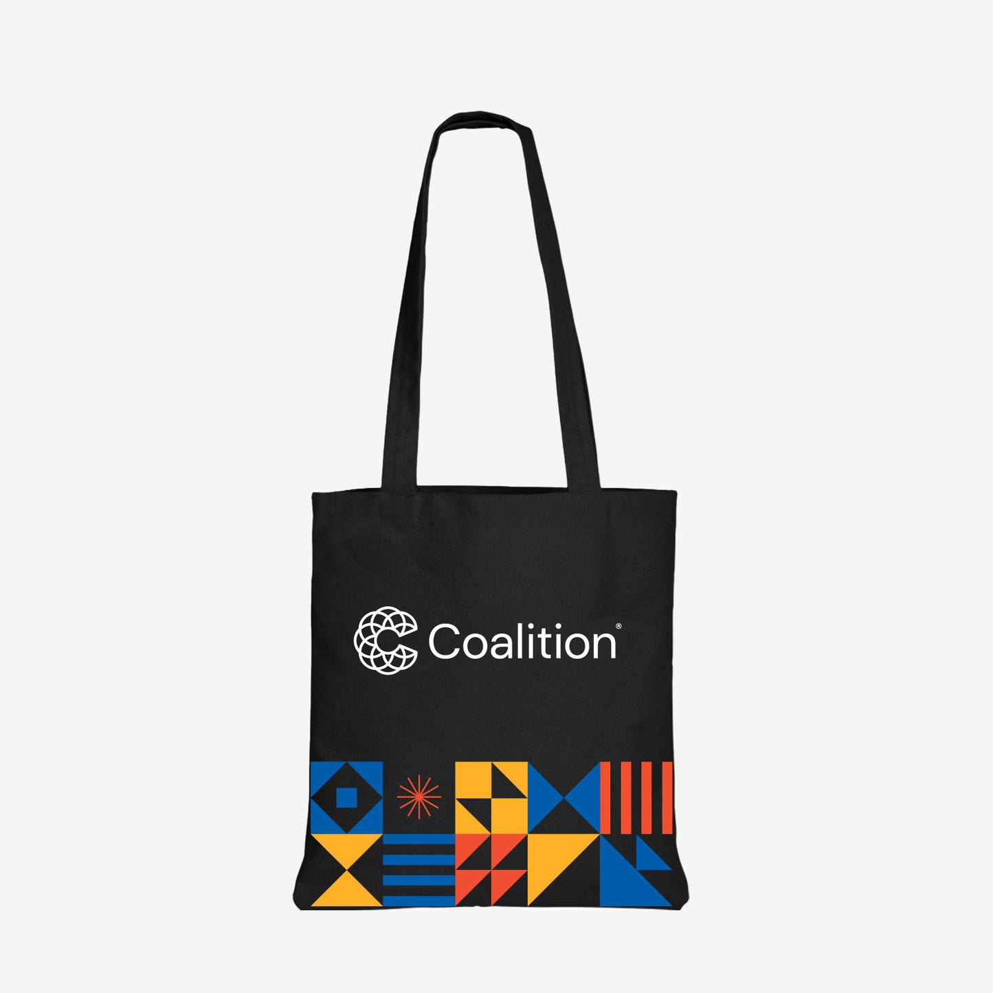 Black Tote Bag with Brand Colors (US)