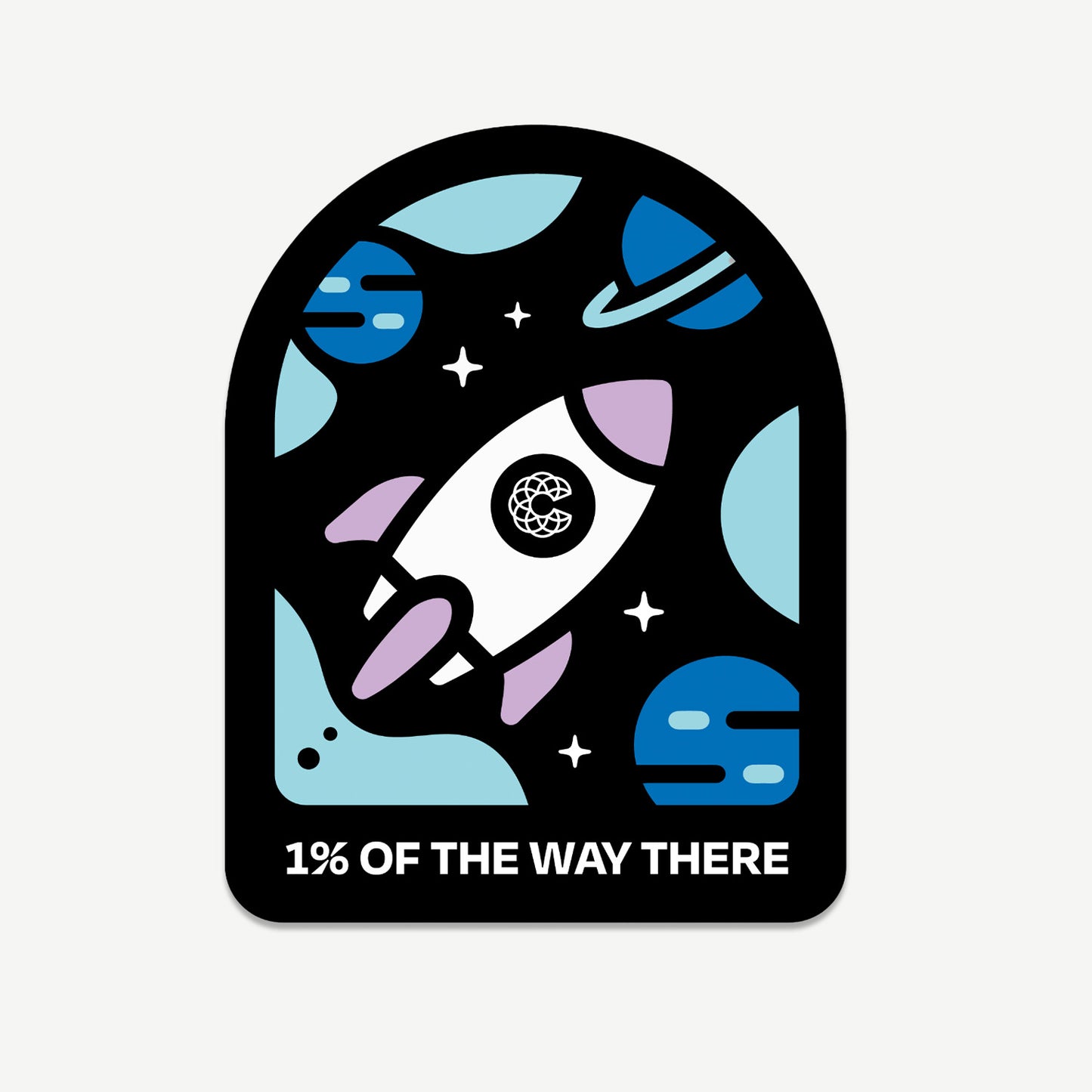 1% There Rocket Sticker (EU)