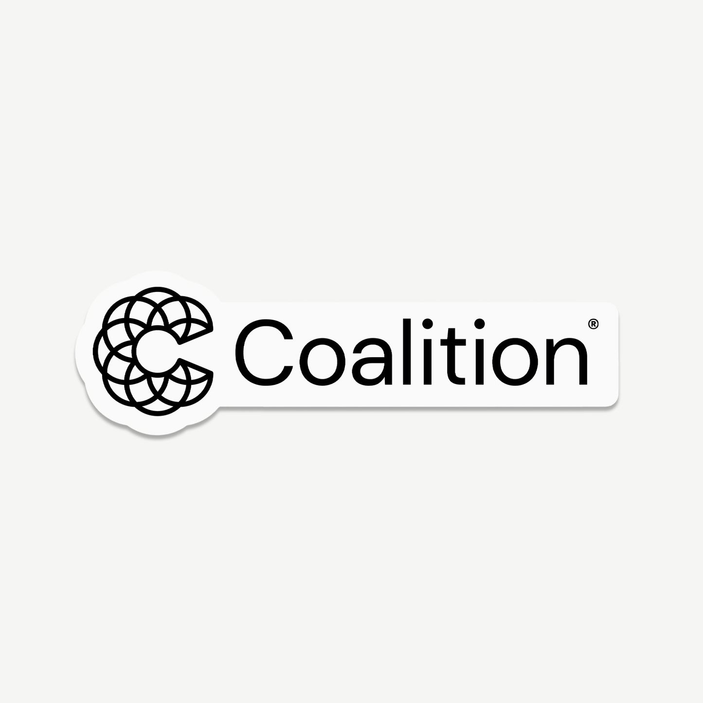 Black Coalition Logo on Clear Sticker (EU)