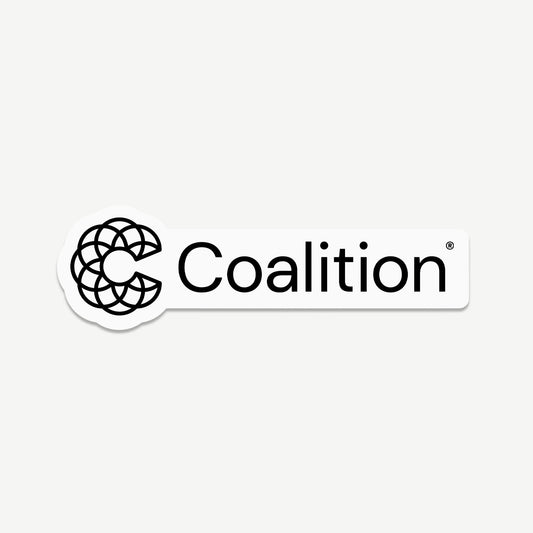 Black Coalition Logo on Clear Sticker (CAN)