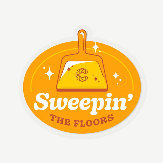 "Sweeping the Floors" Dust Pan Sticker (CAN)