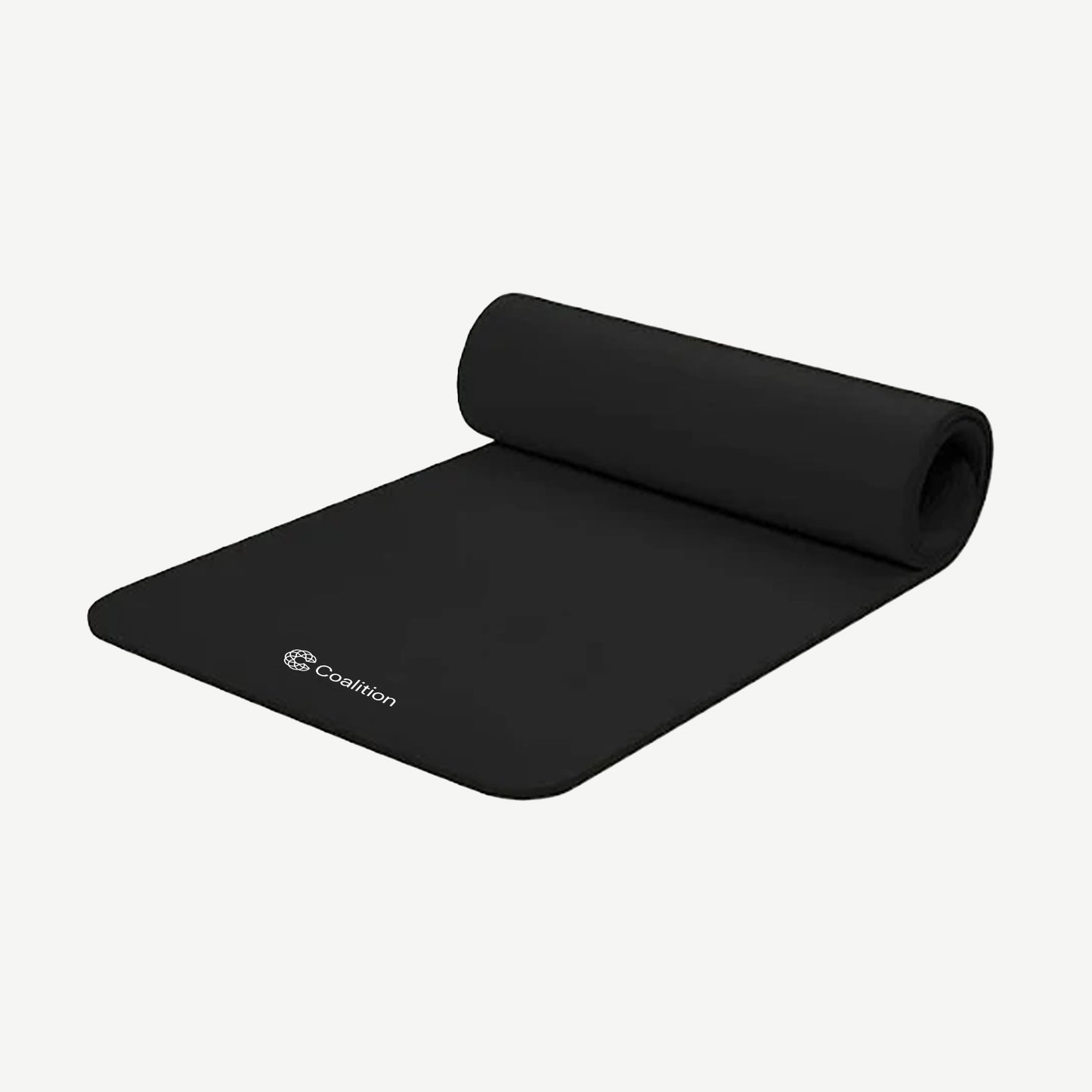 Black Yoga Mat with White Logo (US)