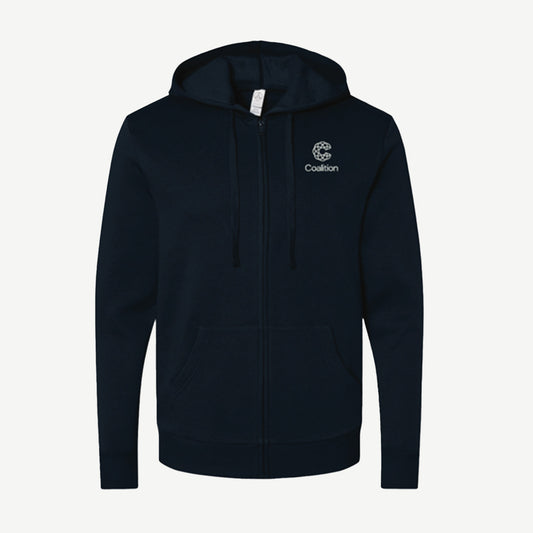 Unisex Navy Full Zip Hoodie (CAN)