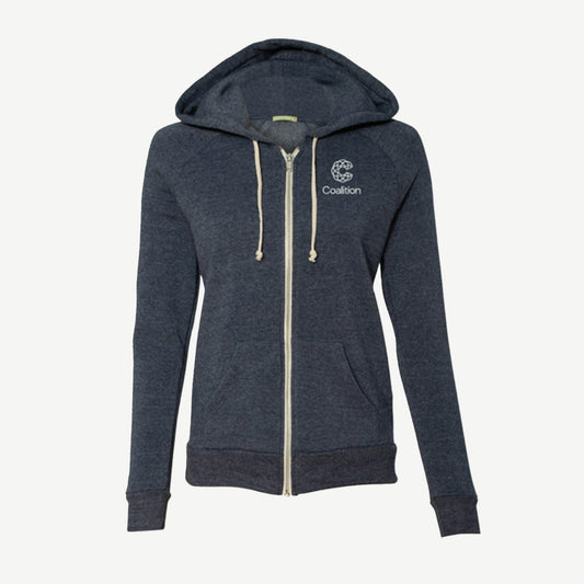 Women's Navy Full Zip Hoodie (CAN)
