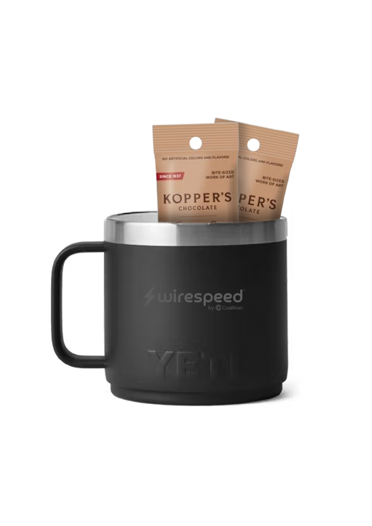 14oz Yeti Mug with Espresso Beans